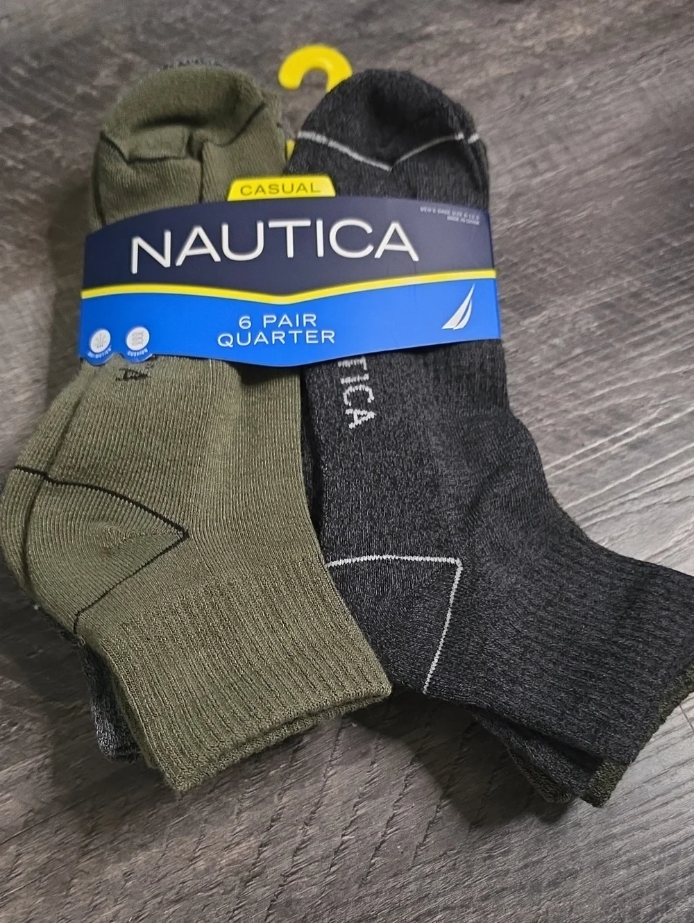 Nautica Casual Quarter Socks 6 Pack